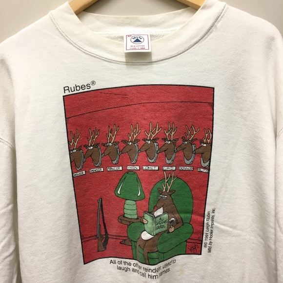90s Rudolph Christmas Sweater VTG - Picture 1 of 4